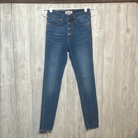 Madewell Mid-Rise Skinny Jeans Fly Button size 24 - Picture 1 of 7